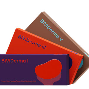 BiViDerma can be used for augmentation, deep folds, fine wrinkles, lips and as injection product